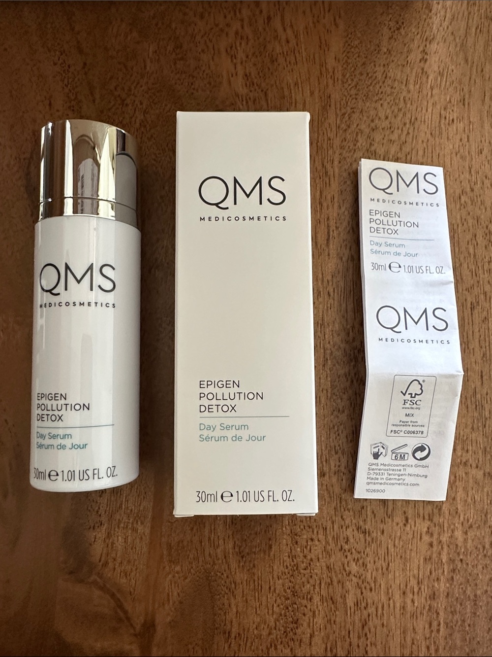 NIB QMS Epigen Pollution Detox Day Serum Full Size 1.01 fl oz
